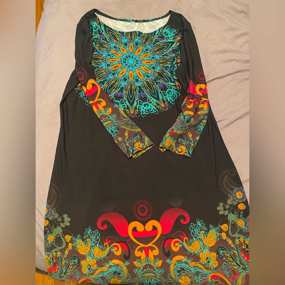 Retro women’s straight dress, cozy and cute!